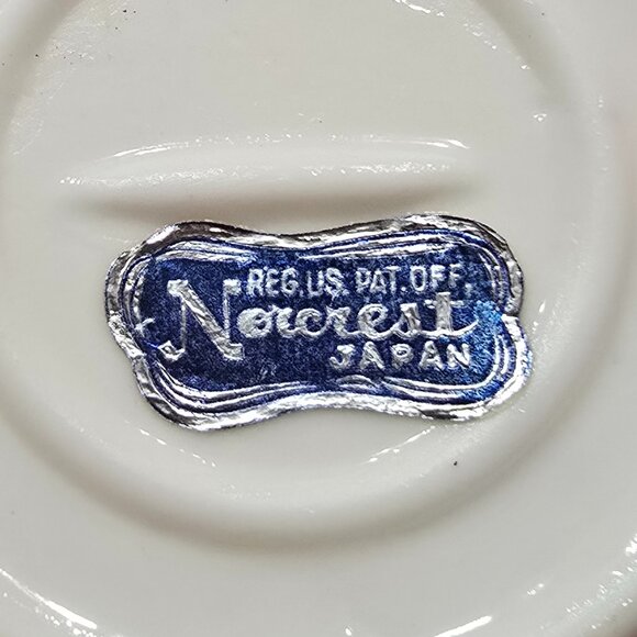 2 Vintage Norcrest Porcelain Floral Candle Holders Pair Original Beautiful - Picture 6 of 8